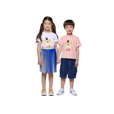 China Lovely Breathable High Quality Animal Print T-shirt Short Sleeve Kids Fashion Clothes for sale