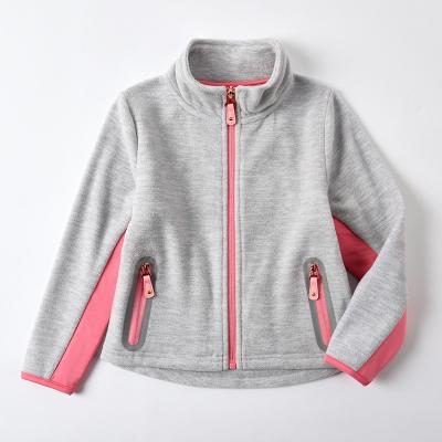 China High Quality Warm Feeling Heavy Fleece Soft Hand Collar Comic Children's Jacket Girls Casual Clothes Wholesale For 3-12 Years for sale