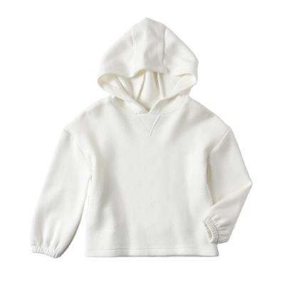 China Basic Breathable Solid Hooded Pullover Long Sleeve Girls Hooded Sweatshirt For Girls for sale