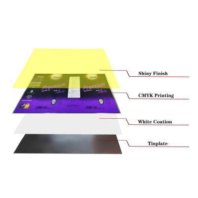 China Color printing pantone box chemical tin sheet normal use box making tinplate for sale