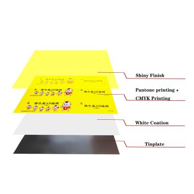 China Medicine Box Factory Price CMYK Printing Tin Sheet Tinplate Printed for Metal Packaging for sale