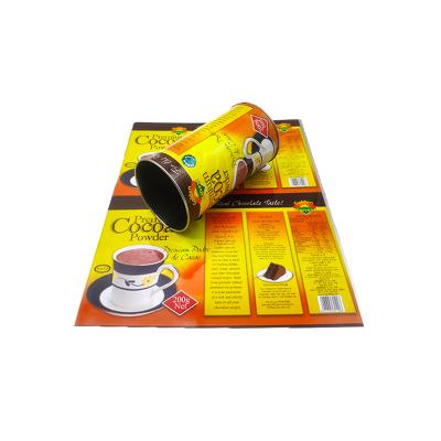 China Large Food Box Food Tin Sheet Lacquer Cocoa Powder Coating Printed Box for sale