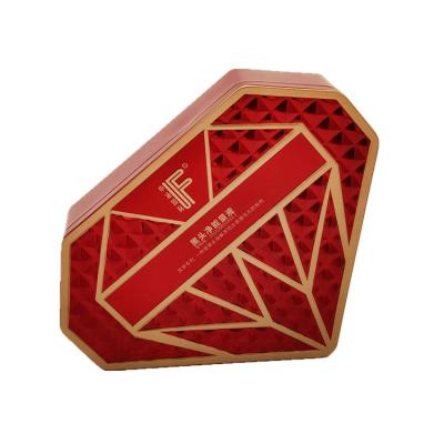 China Recycled Materials Triangle Tin Box Cosmetic Packaging Tin Box Supplier Tin Sheet Printing for sale