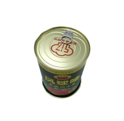 China Canned Food Food Grade Tomato Sauce Tin Can Printing Tinplate EOE Packaging Box for sale