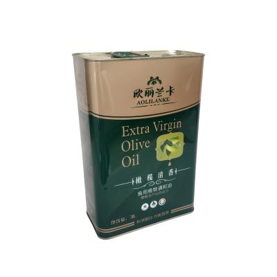 China 3L Cooking Oil Oil Tins Tin Can Printing Tin For Olive Oil Packaging for sale