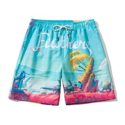 China Wholesale Polyester Quick Dry Sports Fashion Beach Panel Casual Anti-wrinkle Cargo Shorts Men's Casual Printed Mesh Shorts for sale