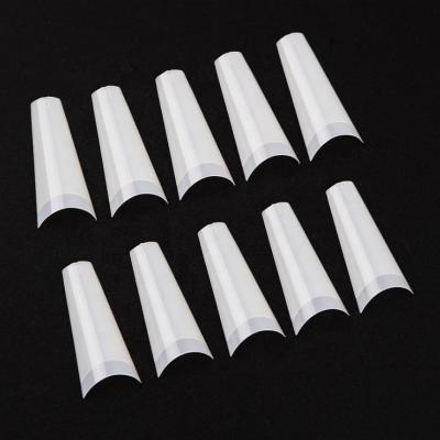 China 2022 Design Amazon Best Seller Factory Supply ABS Long Cover French Nail Half Tips 500PCS Box Fake Nails for sale