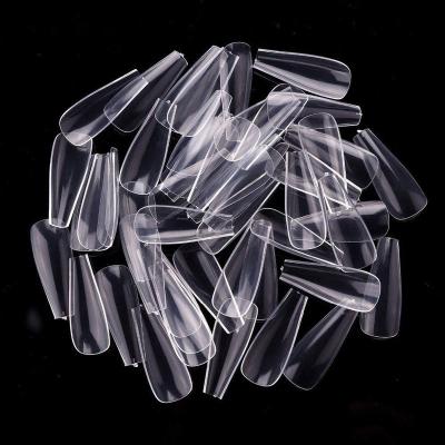 China Btartbox 500Pcs Full Cover French Fast Shipping Ballerina Nails Acrylic Nails Coffin Design ABS Material Long False Nails for sale