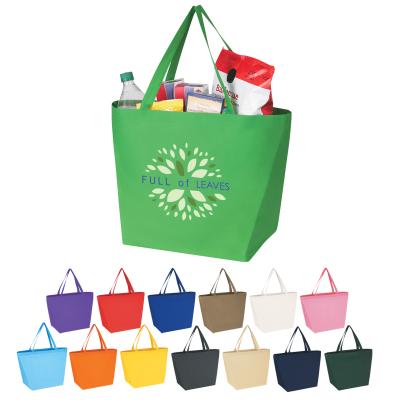 China Wholesale Custom Recyclable Grocery Bag Non-woven Fancy Bag Budget Shopper Nonwoven Tote Bag for sale