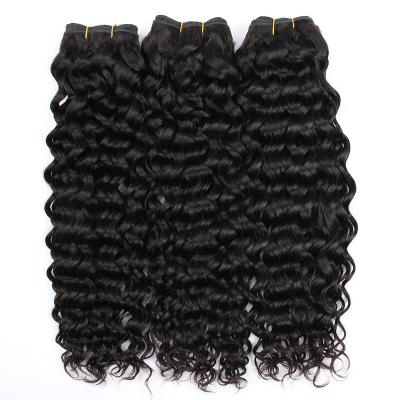 China Curly Virgin Hair Bundles Extension Water Wave Curly Hair Bundles Double Drawn Virgin Hair Vendor for sale