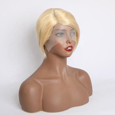 China Body Wave 613 Blonde Body Part Side Part BOB Wig Real Short Transparent Unprocessed Virgin Brazilian Hair Wig 100 for sale