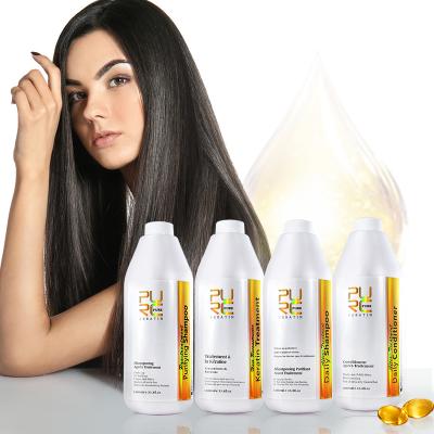 China Repair Damaged Hair OEM Keratin Shampoo Conditioner Set 1000ML Natural Purifying Shampoo Hair Keratin Treatment Deep Cleaning Smoothing Products for sale