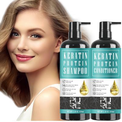 China Loss Prevention Private Label Hair Shampoo and Conditioner Set Hair Keratin Protein Shampoo for sale