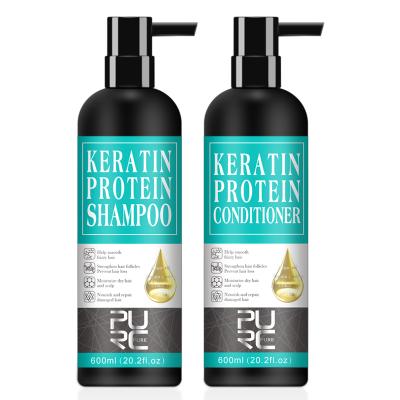 China Loss Prevention Private Label Hair Shampoo and Conditioner Set Hair Keratin Protein Shampoo for sale