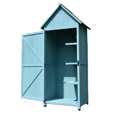 China Custom Wooden Outdoor Garden Easily Assembled Factory Peng Garden Tools Storage Shed for sale