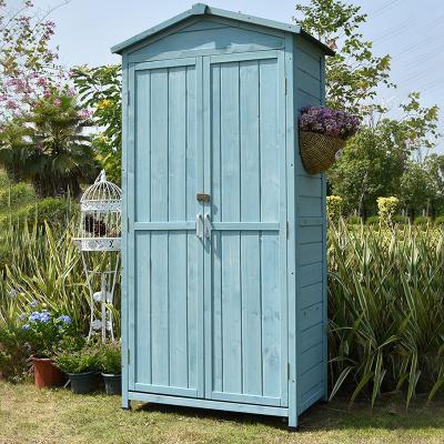 China Easily Assembled Outdoor Wooden Waterproof Side Door Design Garden Storage Shed for sale