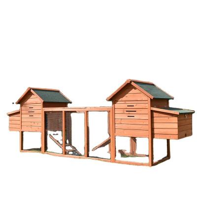 China Red Breathable Sunscreen Poultry Breeding Large Outdoor Waterproof Wooden Chicken Cage for sale