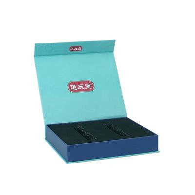 China Recyclable Clamshell Paper Boxes Custom Gift Packaging Eyedrops Cold Box Gel Medicine Box for sale