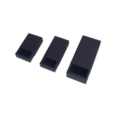 China Recyclable Black Cardboard Drawer Paper Package Tea Packaging Box Hair Extensions Packaging Custom Logo for sale