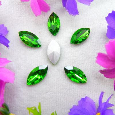 China Pointback Multi Glass Shaped Eye Marquis Shape Crystal Stone Glue On Rhinestone Crystals Handwork for sale