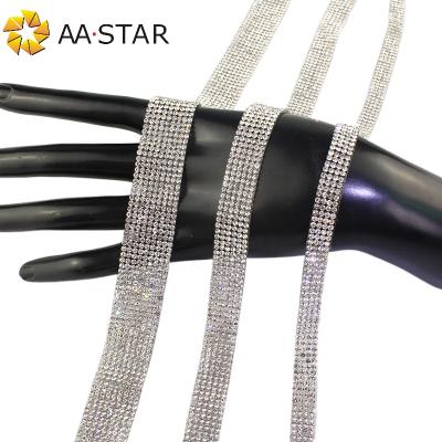 China Wholesale Crystal Flatback Hotfix Rhinestone Band Trim Iron On Shoes for sale