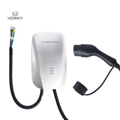 China AC Home Charging Automobile Charging Pile Type 1 J1772 32A 7KW AC EV Charger Station RFID Card OCPP EV Wallbox with cable and plug 250V 1-Phase for sale