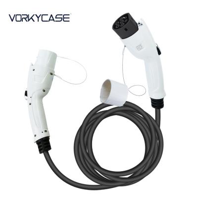 China IEC62196 1/3 Phase EV Charger Cable AC 16A 32A 3.5KW 7KW 11KW 22KW Type 2 to Type 2 EV Charging Cable with Plug EVSC2001 for sale