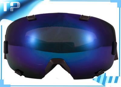 China Youth Black Low Light Ski Goggles , Liquid Image Snow Goggles With Clear Lens for sale