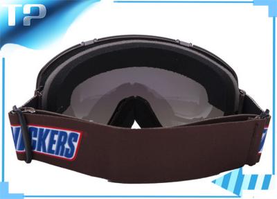 China Brown Racing Clear Lens Customized Womens Ski Goggles Anti - Scratch for sale