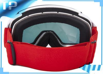 China Polarized Red Custom Youth Over The Glasses Ski Goggles Dual Lens With TPU Frame for sale