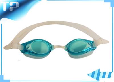 China Flat Lens Custom Clear Kids Swim Goggles With Adjustable Strap for sale