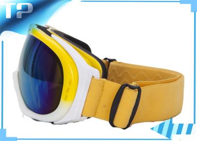 China Fashional Yellow Snowboard Goggles /  Ladies Over The Glasses Ski Goggles for sale