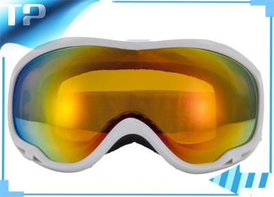 China Snowboarding Reflective Hud Anti Fog Ladies Ski Goggles Nylon Strap for sale