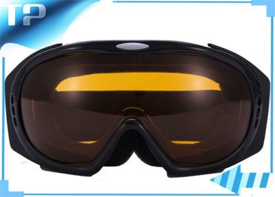 China Low Light Anti Fog Adult Black Reflective Ski Goggles For Snowboarding Equipment for sale