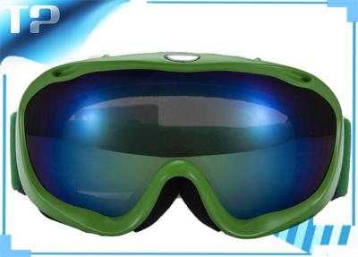 China UV  Womens Custom Polarized Snowboard Goggles  With Green Frame for sale