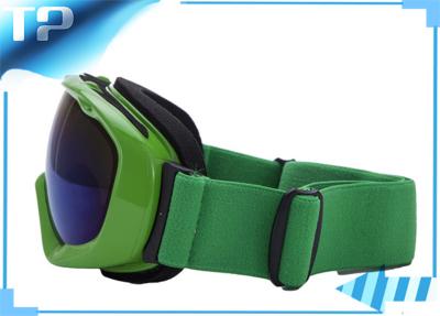 China Flexible Green Over Glass Ski Goggles / On The Glass Snow Goggles With TPU Frame for sale