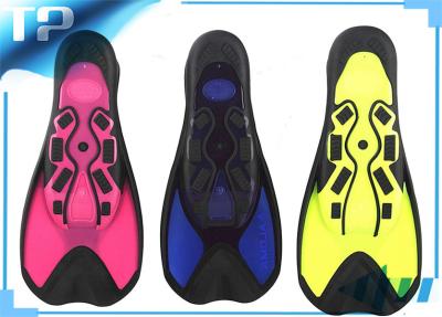 China Custom Unique Red Short Silicone Swim Fins / Scuba Diving Equipment for sale