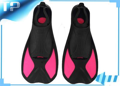 China PP / TPR Pink Short Floating Swim Fins Full Foot For Childrens for sale