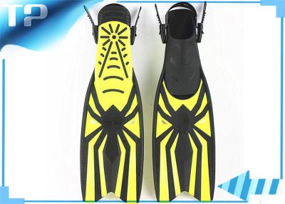 China Yellow Silicone Adult Training Swim Fins Rubber / PP  S / M / L for sale