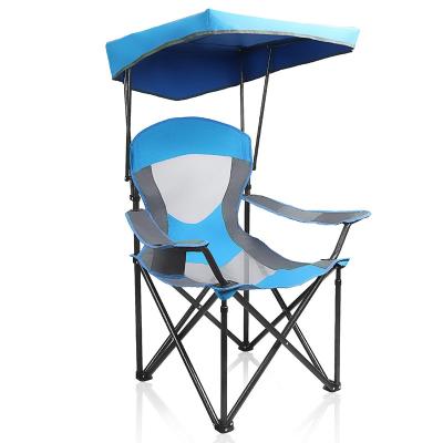 China Modern Wholesale Prices Heavy-duty Canopy Lounge Chair Shade Hiking Travel Chair, Outdoor Leisure Beach Chair With Adjustable Sunshade for sale