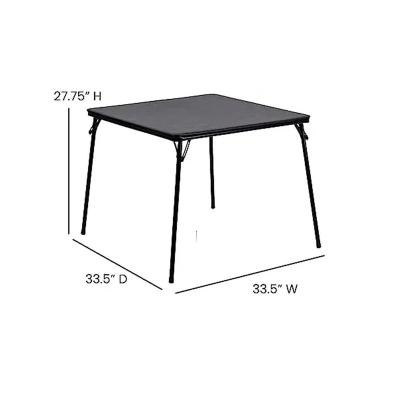 China Modern Wholesale Prices Folding Card Table - Black | Portable Square Table with Collapsible Legs for sale