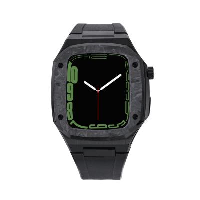 China Luxury Black Color Apple Carbon Fiber 45MM Luxury Case For Iwatch Case 4/5/6/7 for sale