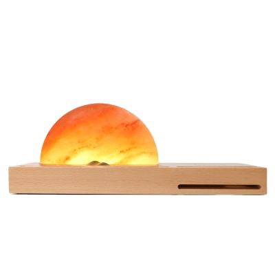 China 2022 Elements Sunrise Atmosphere Modern Chinese Traditional Bedside Lamp with Wireless Charger and Speaker for sale