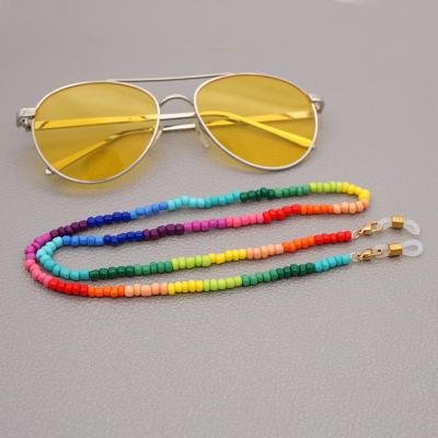 China Custom Diy Handmade Glasses Bead Sunglasses Chain Fashionable Beaded Sunglasses Chain for sale