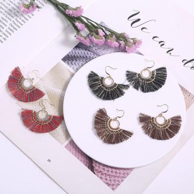 China High quality glass beads tassel jewelry earrings for women 2021 korean earrings set for sale