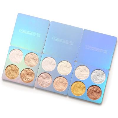 China Waterproof Color Highlight Powder Shimmer Private Label Face Highlighter Makeup Contour Bar Palette bhcosmetics4 for sale