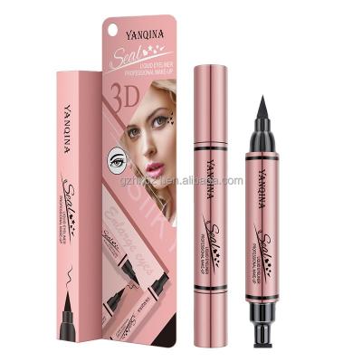 China Moisturizer Nourishing Whitening Wing Stamp Double Head Private Label Waterproof Long-lasting Liquid Eyeliner Pen for sale