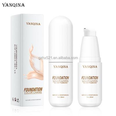 China Moisturizer OEM Temperature Long Lasting Color Skin Color Changing Liquid Foundation For Lighting for sale