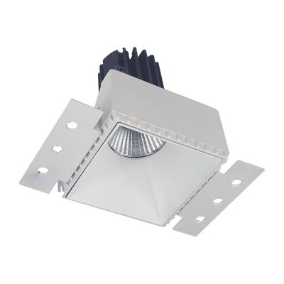 China Square Embeded Dimmable 85mm Trimless Spotlight Fixture dim2warm for LED Module GU10 MR16 for sale