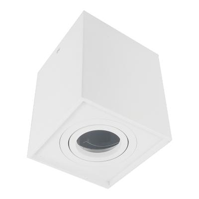 China Modern Hotel Shop Use Square Matt White Or Titable Ceiling Downlight Black Surface Mounted Housing For MR16 GU10 G5.3 Bulb for sale